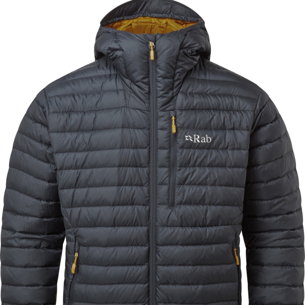 Rab Microlight Alpine Jacket in Béluga (Dark Navy), size small